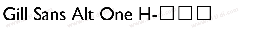 Gill Sans Alt One H字体转换